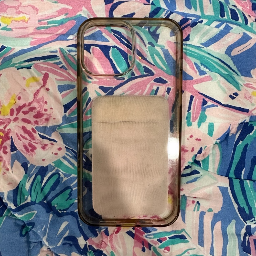 iPhone 13 pro max clear case with card holder on back